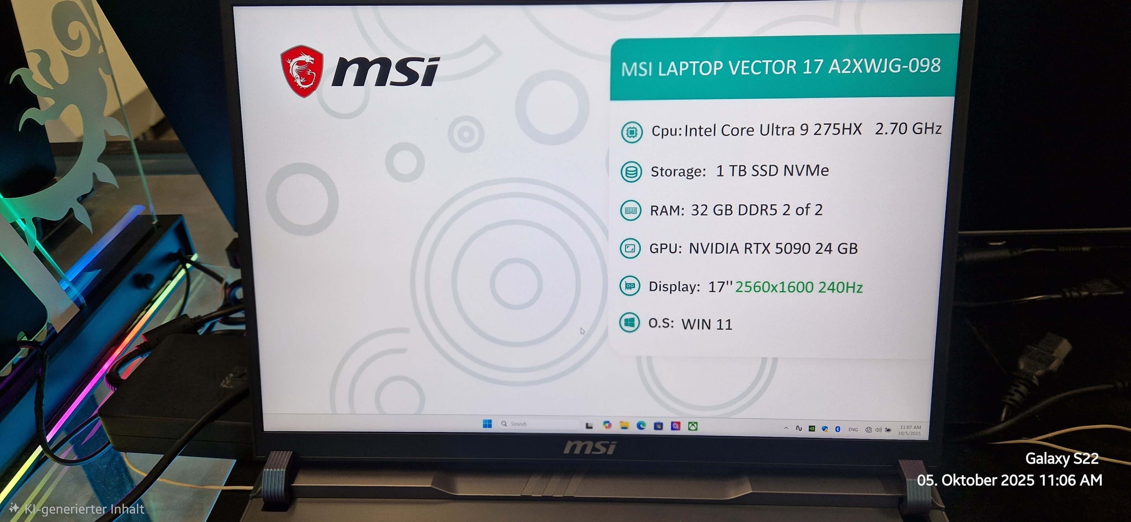 MSI Vector 17 HX AI A2XW-0
