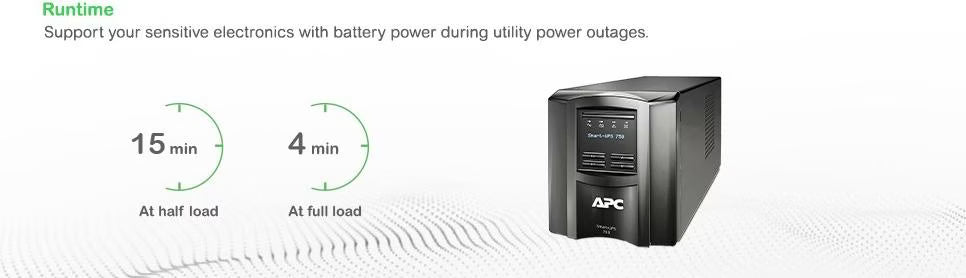 APC Smart-UPS 750 VA, 500 W, Line-Interaktiv USV-3
