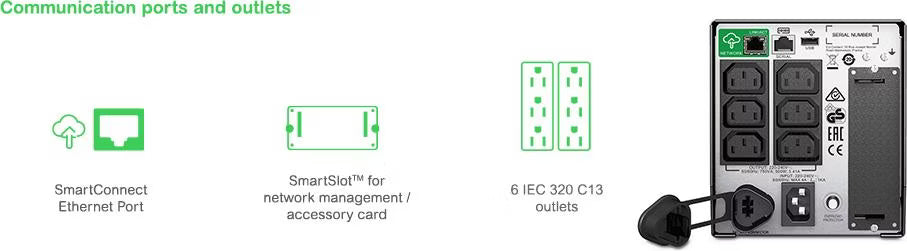 APC Smart-UPS 750 VA, 500 W, Line-Interaktiv USV-2