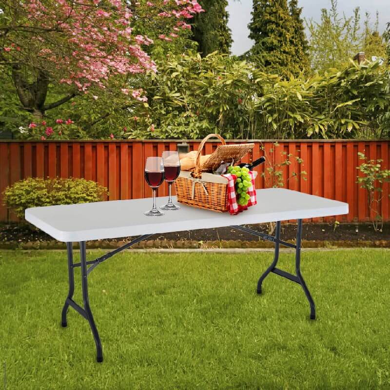 Portable Heavy-Duty Folding Trestle Table 1.8m