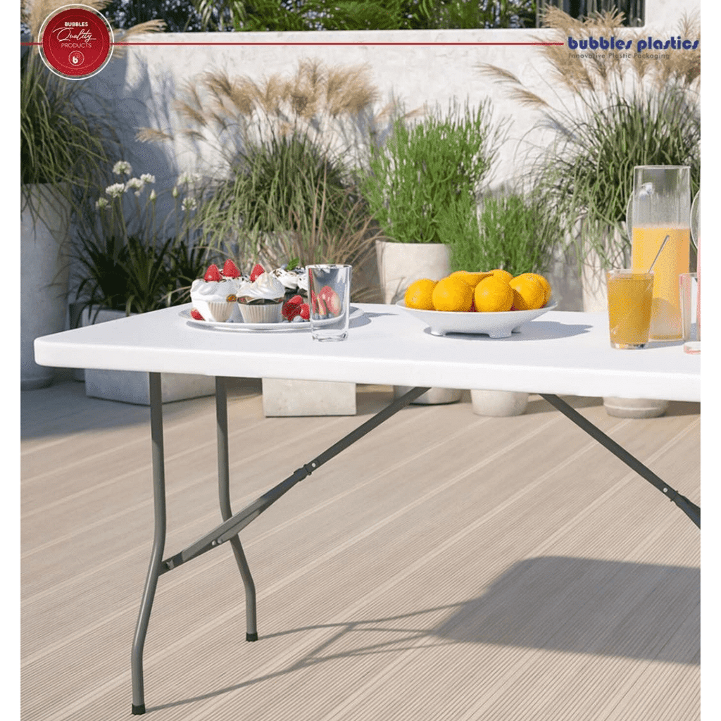 Portable Heavy-Duty Folding Trestle Table 1.8m