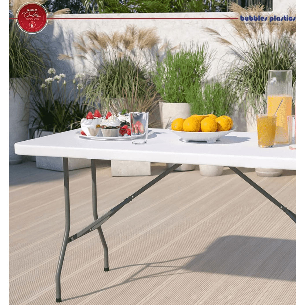 Portable Heavy-Duty Folding Trestle Table 1.8m