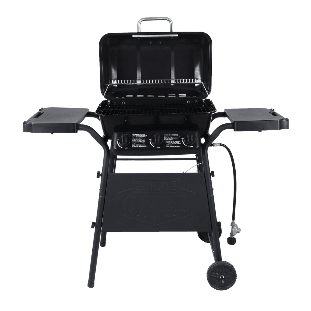 Outdoor 3 Burner Gas BBQ Grill with Wheels