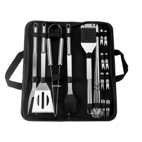 Outdoor 14-Piece Stainless Steel Braai and Grill Tool Set