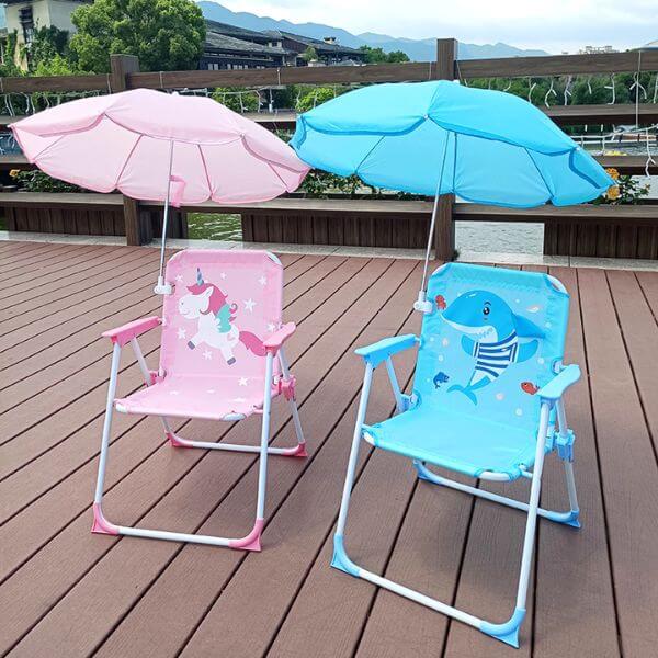 Outdoor Foldable Children Camping Chair with Umbrella GNA-44