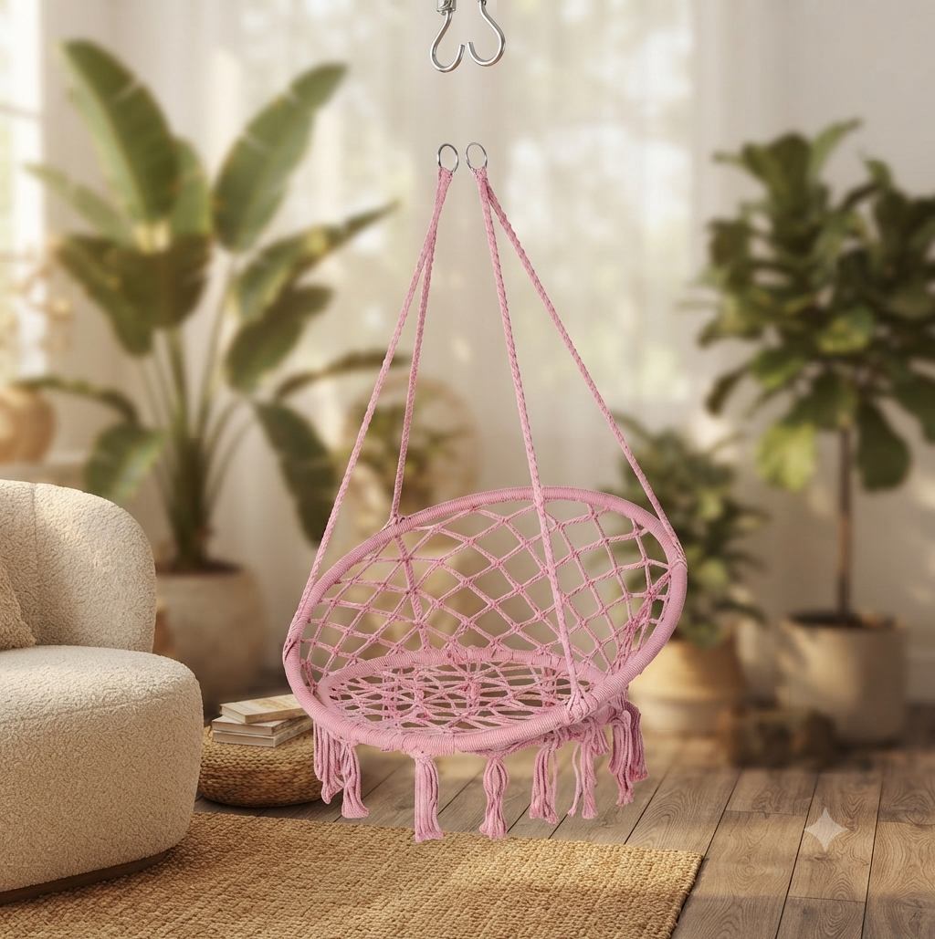 Indoor and Outdoor Hanging Macrame Hammock Chair EUQ-02