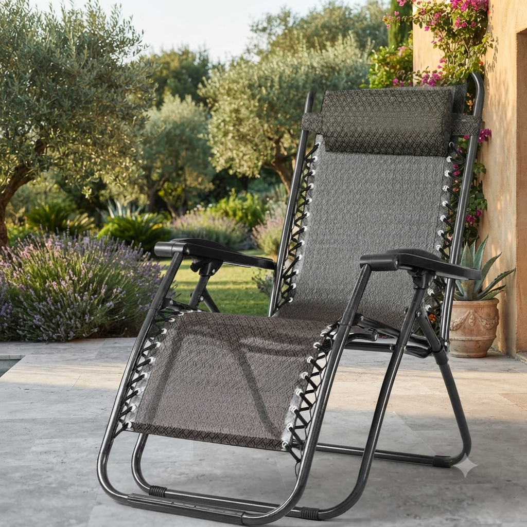 Outdoor Folding Adjustable Reclining Patio Chair EUQ-9VV5