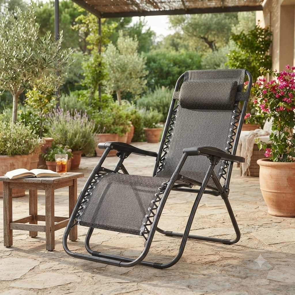 Outdoor Folding Adjustable Reclining Patio Chair EUQ-9VV5