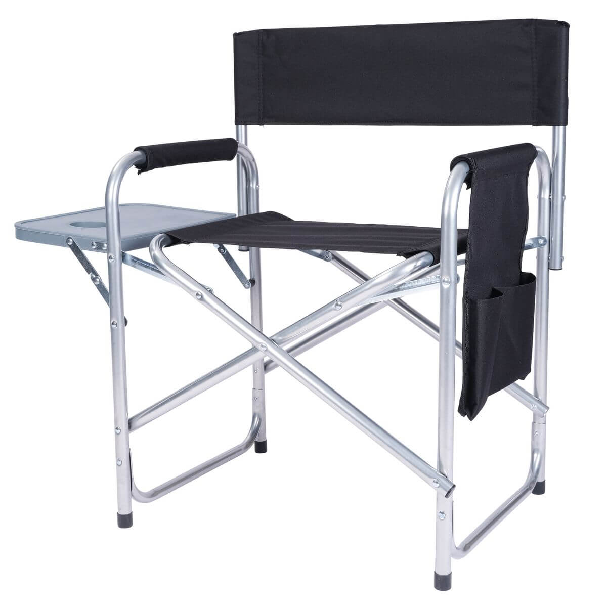 Portable Travel Chair with Side Table and Cup Holder