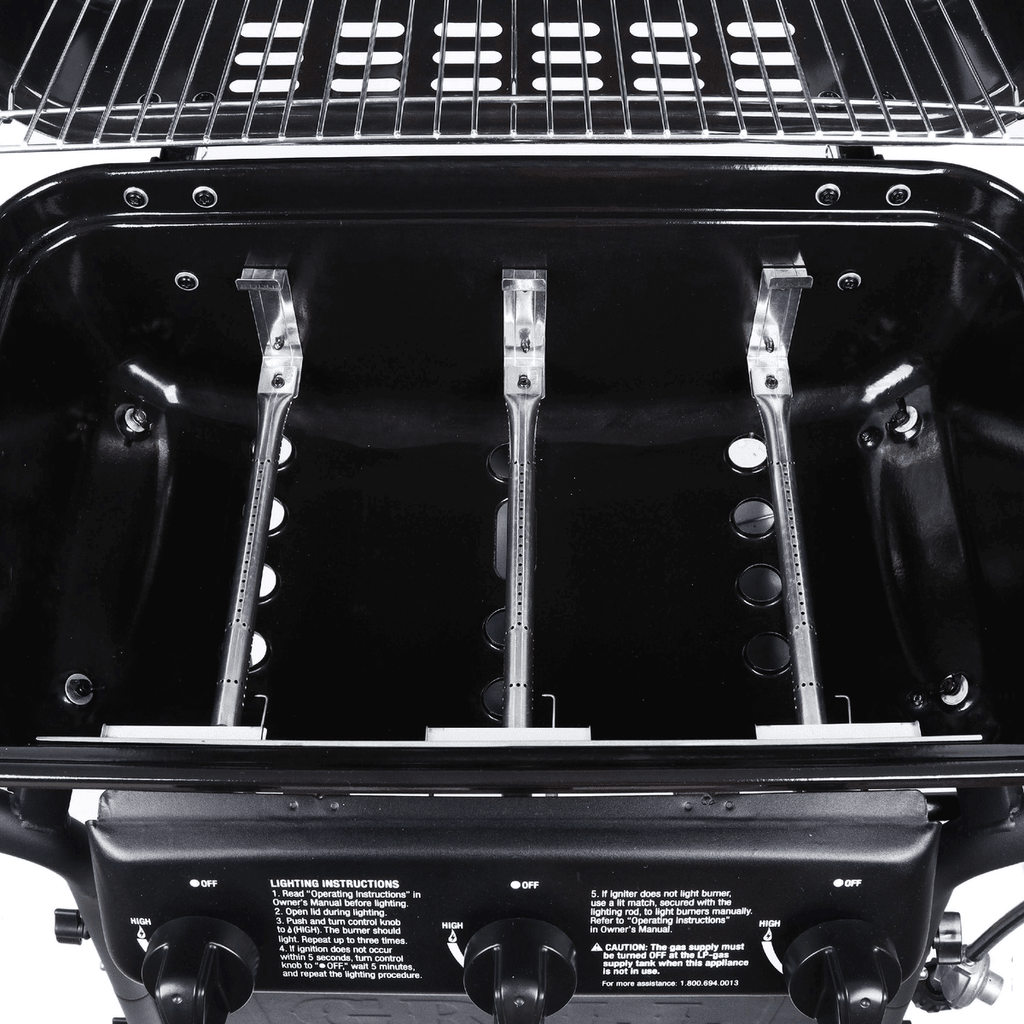 Outdoor 3 Burner Gas BBQ Grill with Wheels