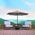 Outdoor Table Umbrella with Push Button Tilt and Crank QUE-30
