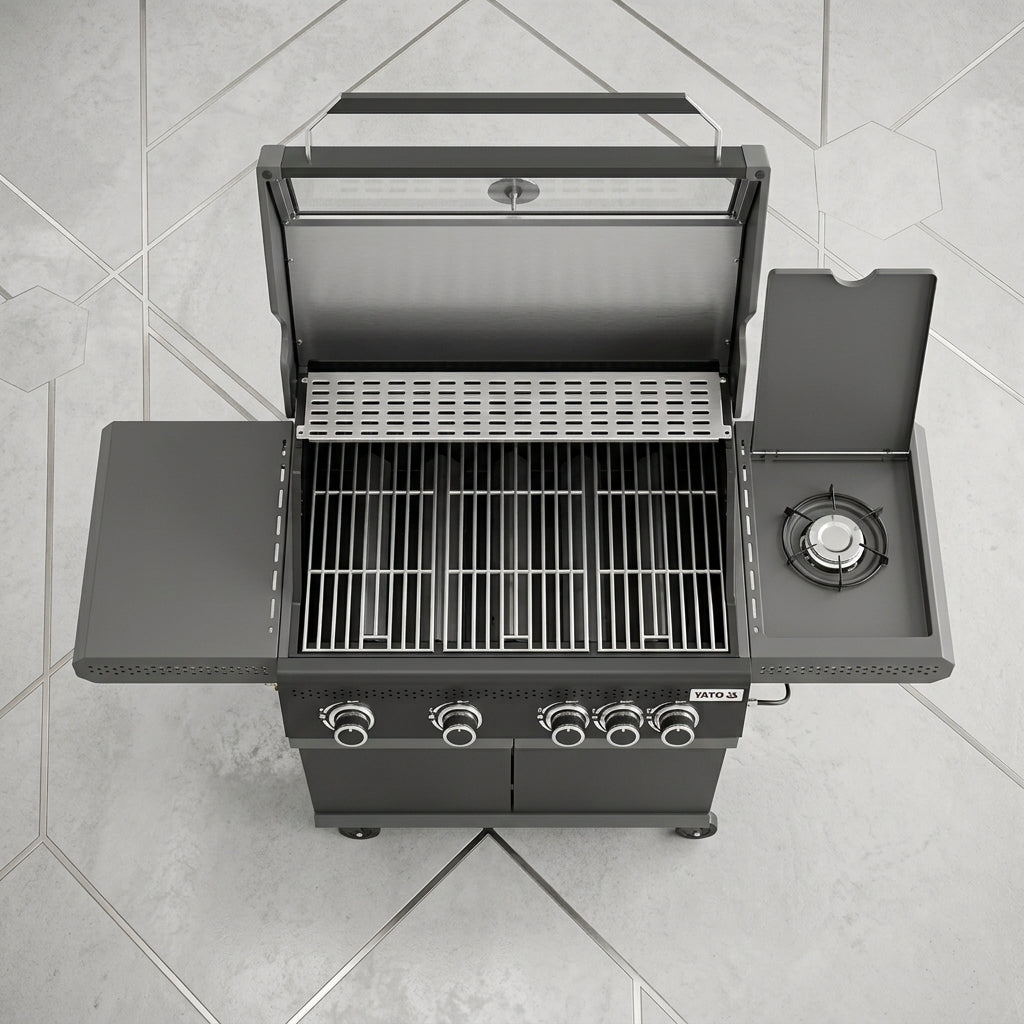 Outdoor 4 Burner Gas BBQ Grill with Side Burner NIQ-50