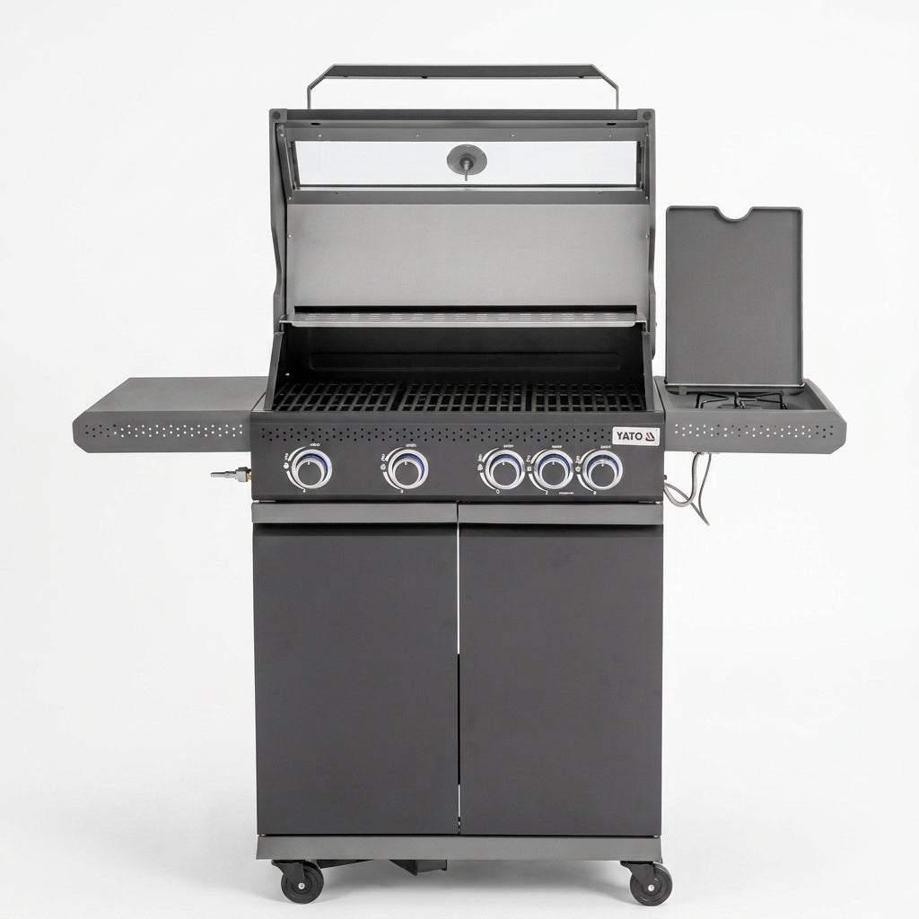 Outdoor 4 Burner Gas BBQ Grill with Side Burner NIQ-50