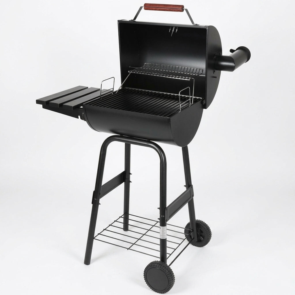 Outdoor BBQ Grill Barrel Smoker with Chimney