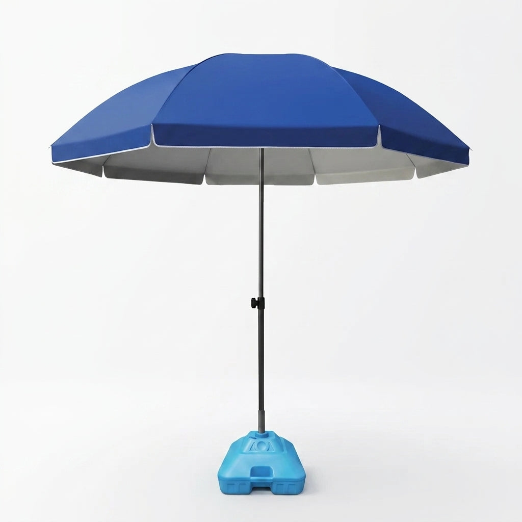 Outdoor Large Manual Beach Umbrella with Glass Fiber Ribs