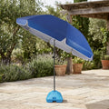 Outdoor Large Manual Beach Umbrella with Glass Fiber Ribs